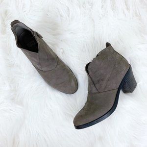 Eileen Fisher Murphy Grey Stacked Heel Ankle Boot